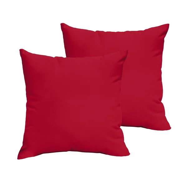 Humble and Haute Westby Crimson Indoor/ Outdoor Square Knife Edge Pillow Set, Size: 18 in, Red