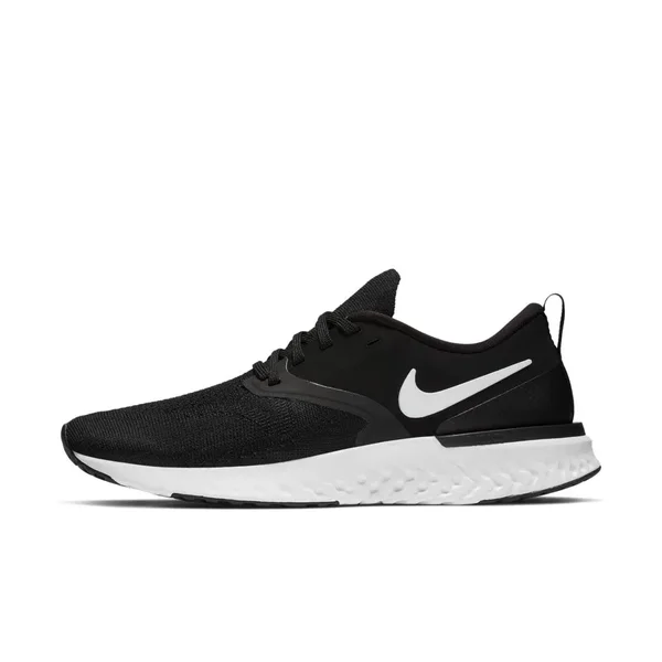 Nike Odyssey React 2 Flyknit Running Shoe Black/ White