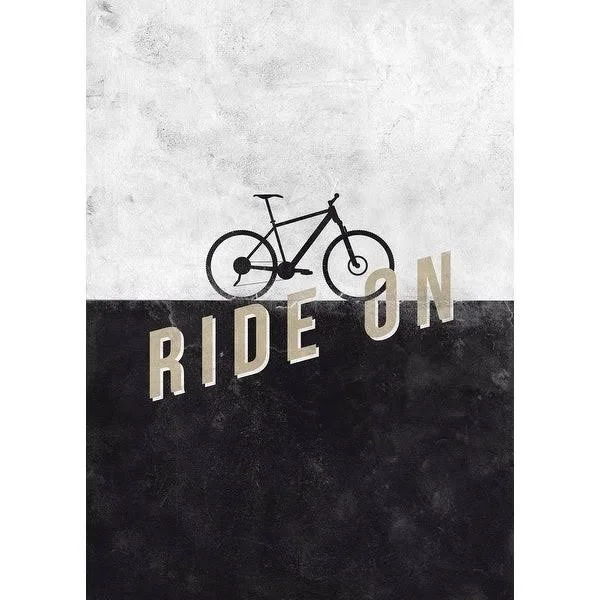 Easy Art Prints Hannes Beer's 'Ride On' Premium Canvas Art - 28 x 20 - Modern Black Frame