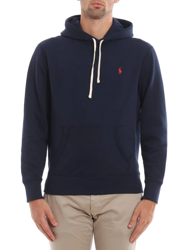 Polo Ralph Lauren Navy Fleece Hoodie - Black - Men