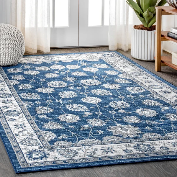 Jonathan Y Modern Cream/Navy 3 ft. x 5 ft. Persian Vintage Moroccan Traditional Area Rug