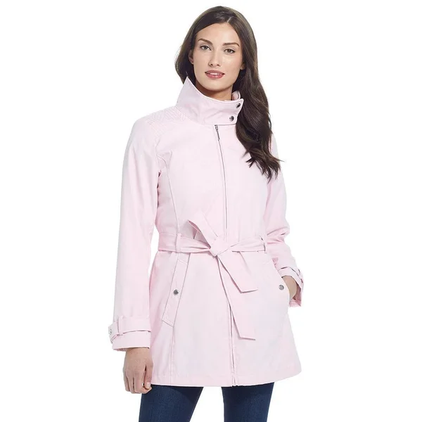 Women's Weathercast Modern Trench Coat, Size: Small, Light Red
