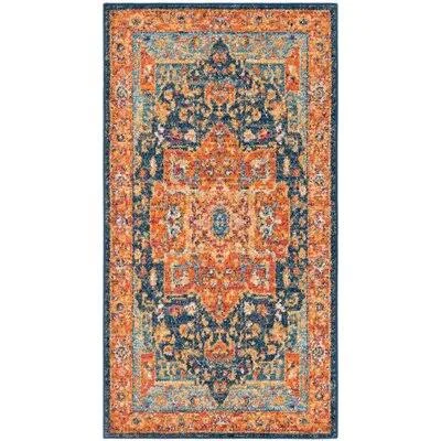 Battista Oriental Blue/Orange Area Rug Trent Austin Design Rug Size: Runner 2&2x22 x 21&