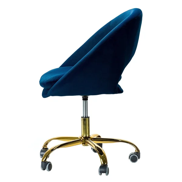 Savas Mid-Century Modern Upholstered Swivel Task Chair - Navy