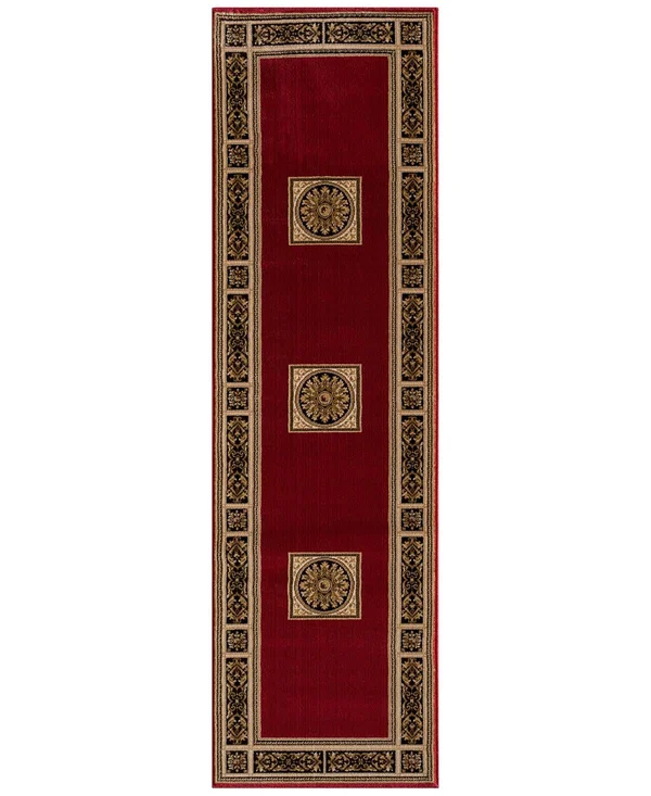 KM Home Sanford Milan 2&3x22 x 7&7x22 Runner Rug, Created for Macy&s - Red