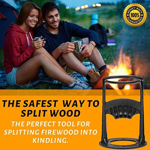 Kindling Splitter - Firewood Log Splitter, Manual Made of Cast Iron