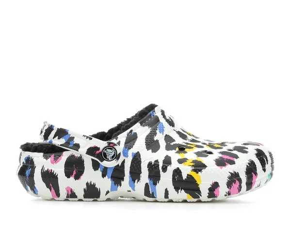 Women's Crocs Classic Lined Clog - Prints - Animal - Size 10
