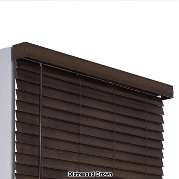 2in. Cordless Distressed Faux Wood Blinds Distressed Grey
