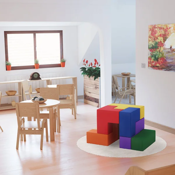 Ecr4kids Softzone Brainy Soft Foam Blocks, Soma Cube Puzzle, Assorted Colors (7-Piece Set)