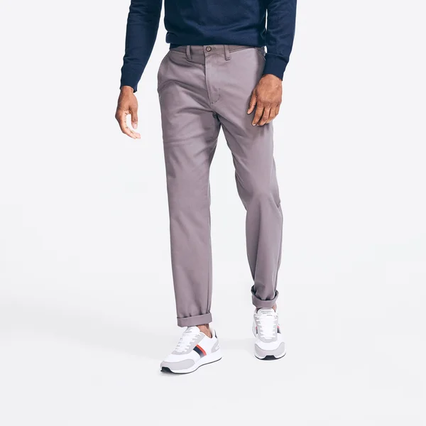 Nautica Men's Classic Fit Wrinkle-Resistant Deck Pant Blue Yonder Heather - 30x30