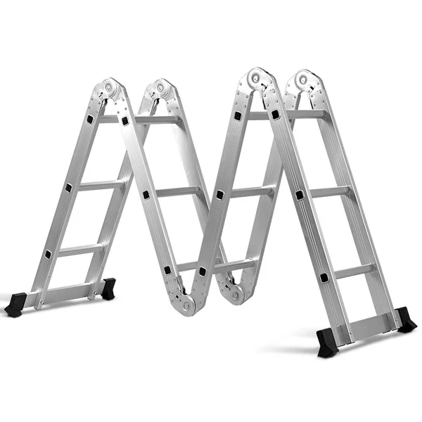 12.5ft EN131 330lb Multi Purpose Step Platform Aluminum Folding Scaffold Ladder
