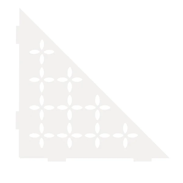 Schluter Systems Shelf Triangular Corner Floral Matte White Ses1d5mbw