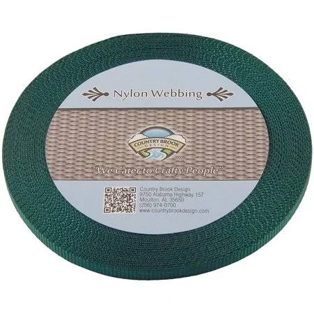 Country Brook Design 3/8 inch Heavy Nylon Webbing, Adult Unisex, Size: 300 Yards, Green