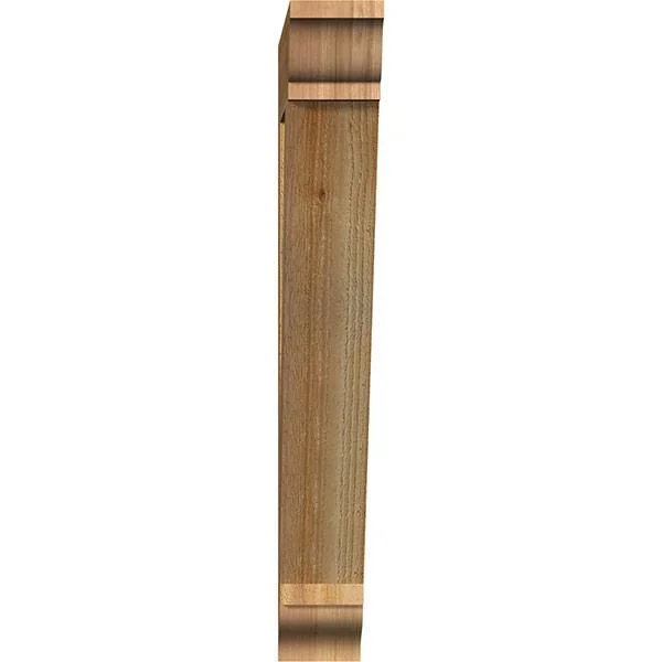 Ekena Millwork BKT04X22X30TRA01RWR Traditional Rough Sawn BRACKET, 4x22 Width x 22x22 Depth x 30x22 Height, Western Red Cedar