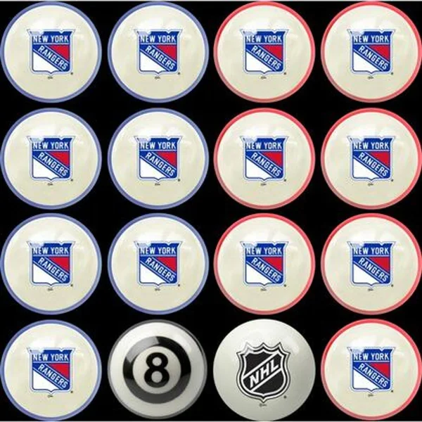 NHL New York Rangers Home & Away Billiard Ball Set