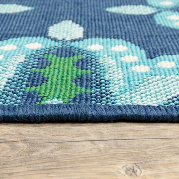 Havenside Home Lewisburg Medallion Blue/ Green Indoor-Outdoor Area Rug - 6&7 x 9&6 (6&7x22 x 9&6x22)