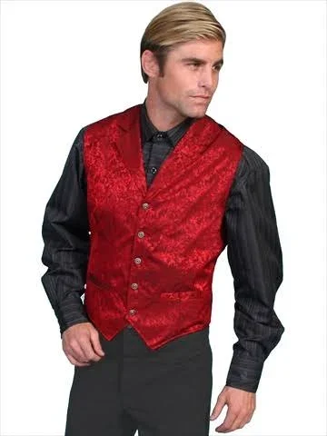 NewGroove Mens Wah Maker Twin City Vest - Red, Large, Men's