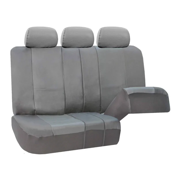 FH Group Gray Faux Leather AIRBAG Compatible and Split Bench Car Seat Covers Full Set