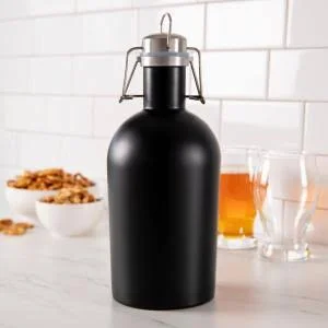 Personalized 64 oz. Black Stainless Steel Growler, Cathy's Concepts