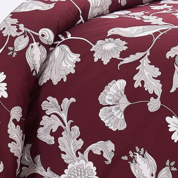 Early Spring Premium Comforter and Sham Set - Red - Full - Queen