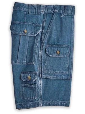 John Blair Men's Adjust-A-Band Relaxed-Fit Cargo Shorts, Stonewash Denim 48