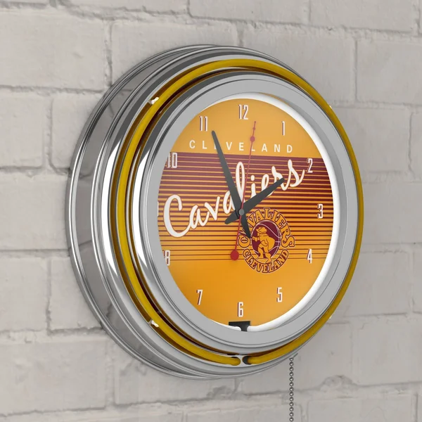 Cleveland Cavaliers Hardwood Classics NBA Chrome Neon Clock