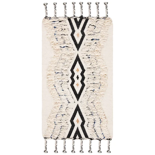 Safavieh Kenya Ivory/Black Blue 5 ft. x 8 ft. Area Rug