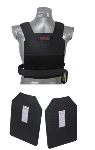 Tactical Scorpion Gear Body Armor Bobcat Concealable Carrier + Level IIIA Hard Plates - Bobcat Vest and Level IIIA Body Armor Pl
