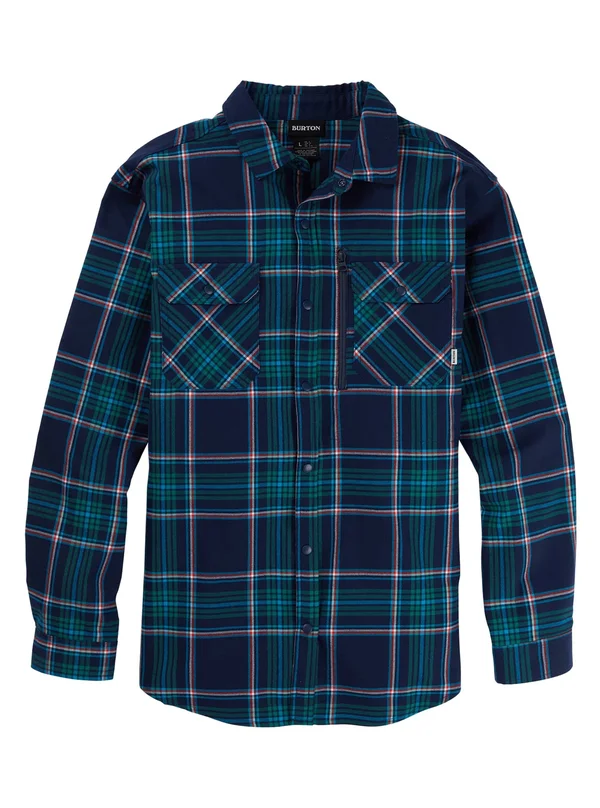 Burton Men's Brighton Performance Flannel, Dress Blue Classic, M