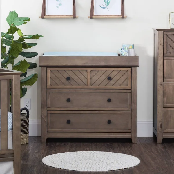 Child Craft Changing Table Topper - Cocoa Bean