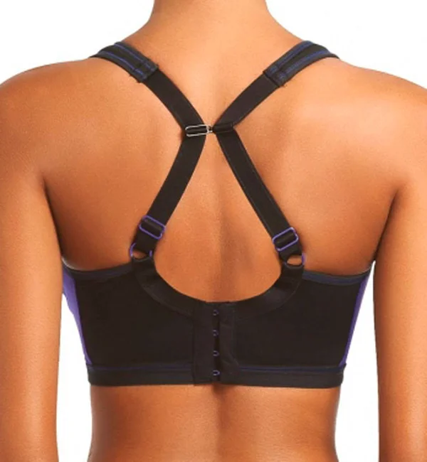 Freya Epic Underwire Crop Top Moulded Sports Bra, Electric Black, 30FF