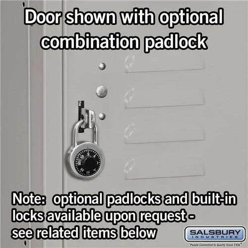 Salsbury 12x22 Wide Four Tier Standard Metal Locker - 1 Wide - 5 Feet High - 15 Inches Deep - Gray - Unassembled