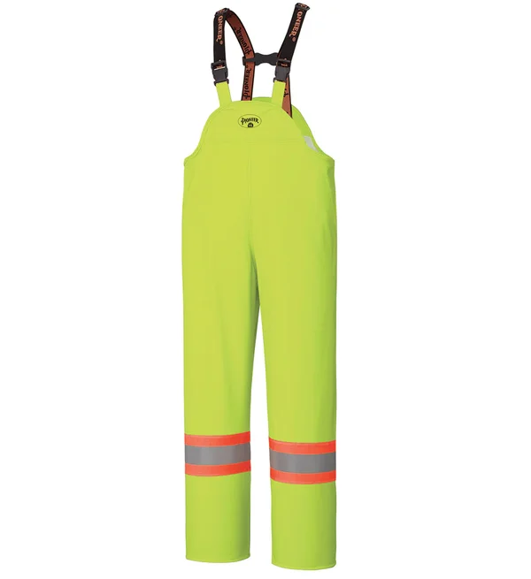 5895 Flame Resistant Pu Stretch Hi-viz Waterproof Bib Pant Pioneer Xl