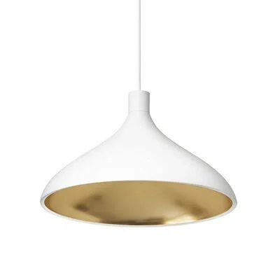 Pablo Designs Swell 1 - Light Single Bell Pendant Size: 10x22 H x 16x22 W x 16x22 D, Finish: White