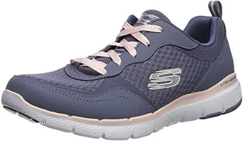 Skechers Women's Flex Appeal 3.0 First Insight Sneaker, Slate/Pink