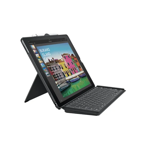 Logitech Slim Combo Keyboard/Cover Case for 26.7 cm (10.5x22) iPad Pro - Black