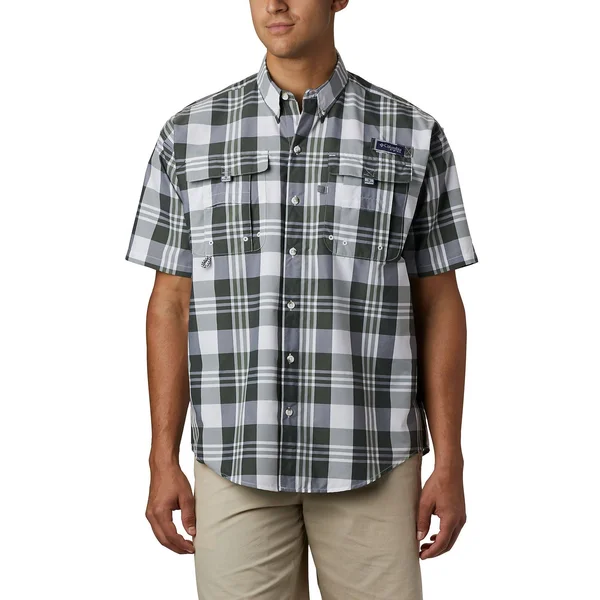 Columbia Super Bahama SS Shirt - S - Black Multi Plaid