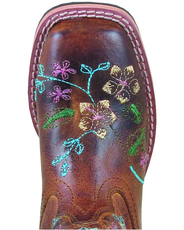 Smoky Mountain Girl's Floralie Brown Leather Western Boots 3843