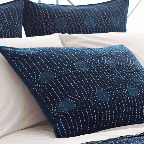 Pine Cone Hill Resist Dot Indigo Sham Standard
