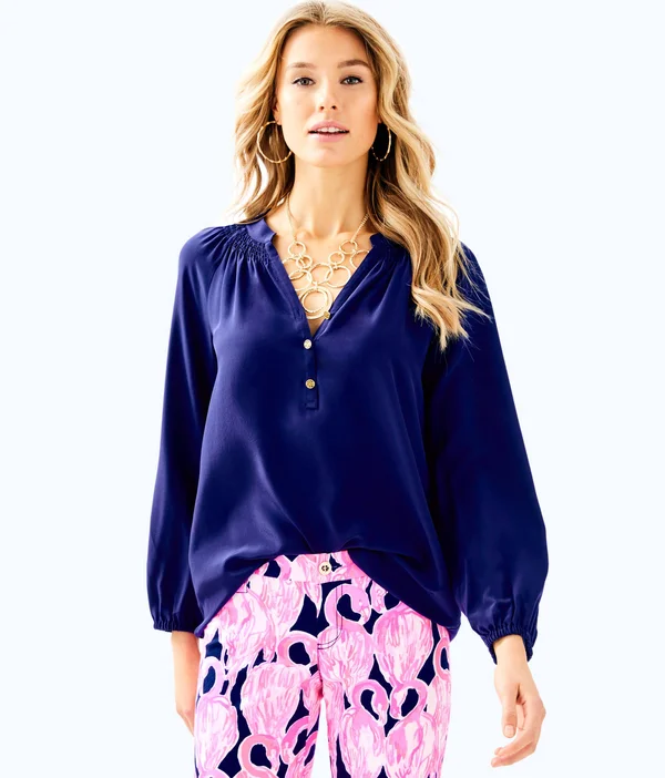 Lilly Pulitzer Elsa Top True Navy