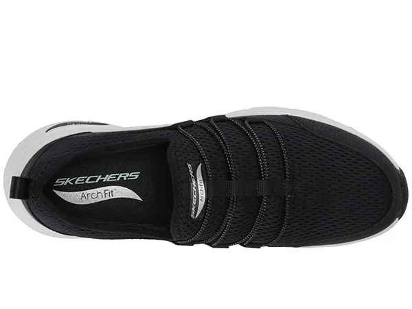 Skechers Women's Arch Fit Lucky Thoughts Sneaker - Black/White