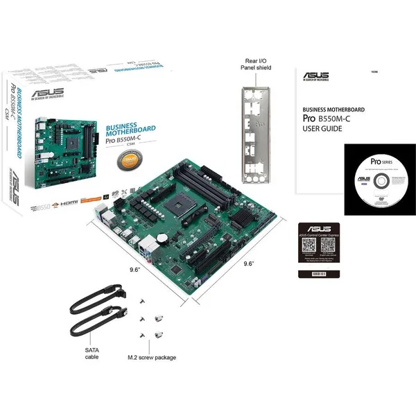 Asus Pro B550M-C/CSM Desktop Motherboard - AMD Chipset - Socket AM4