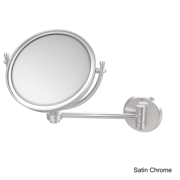 Allied Brass 8-in Wall Mounted Make-Up Mirror 5X Magnification - Matte Black