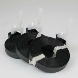Encore Pre-Cut Polypropylene Strapping with Plastic Buckle, 1/2x22 x 17&, Black, 500 Straps