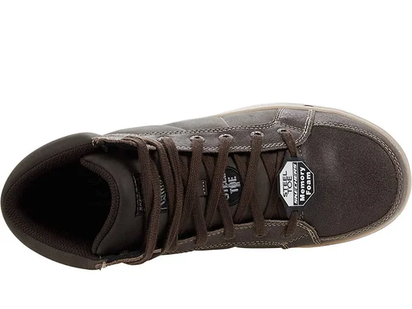 Skechers Men's Work Watab Stirling Steel Toe High Top - Chocolate