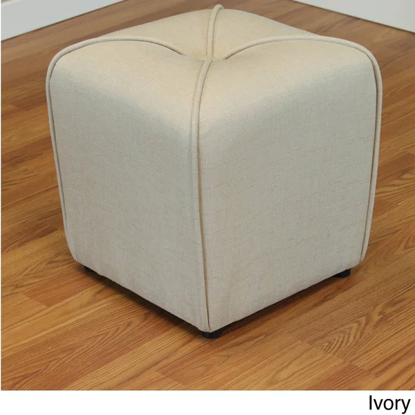 Monsoon Sopri Upholstered Ottoman - Green Apple