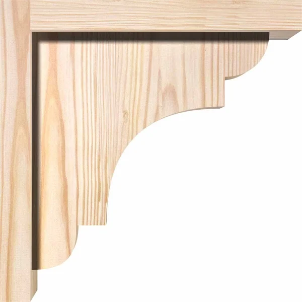 Ekena Millwork COR06X08X08NEB01SDF 5 1/2x22W x 8x22D x 8x22H New Brighton Smooth Corbel w/Backplate - Douglas Fir