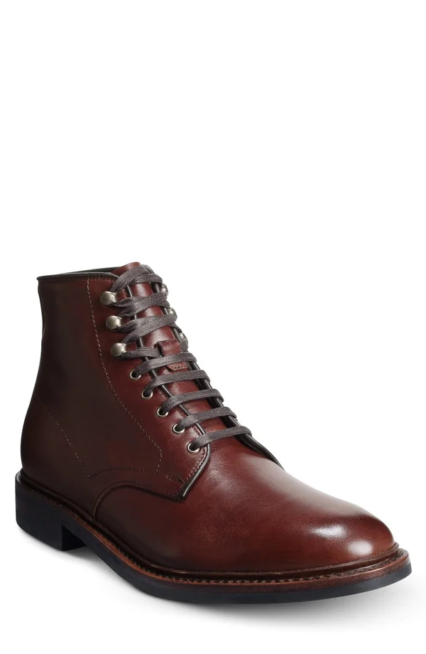 Men's Allen Edmonds Higgins Mill Plain Toe Boot - Size 10.5 EEE - Brown