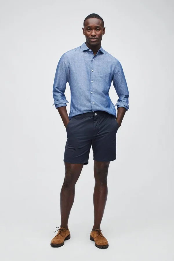 Bonobos Men's 9 inch Stretch Washed Chino Shorts - Size: 33, Blue
