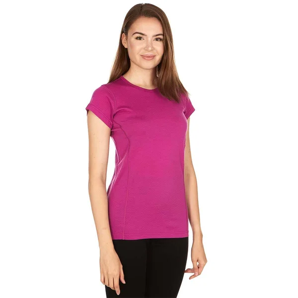 Minus33 Merino Wool Women's Appalachia Lightweight Short Sleeve Crew, Radiant Violet, X-Small